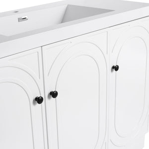 Modern Freestanding Bathroom Vanity With Soft Close Cabinet Doors