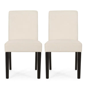 Contemporary Dining Chair With Upholstered Seating and Tapered Legs
