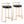 Fuji - Round Contemporary Fixed Height Counter Stool (Set of 2)