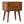 Solid Wood Curved Nightstand, 2-Drawers, Chestnut
