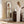Arched Full Length Mirror with Storage Shelves & Wheels
