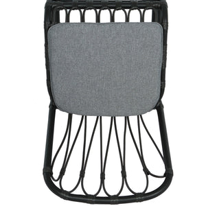 Outdoor Wicker Dining Chairs With Washable Cushions (Set of 2)
