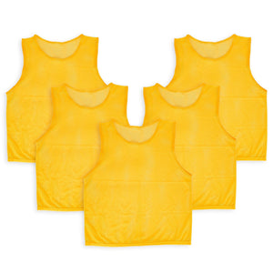 5Pcs Mesh Scrimmage Vests Soccer Basketball Team Training Pinnies Jerseys Shirt Adult Plus Size