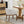 Mid Century Modern Upholstered Barrel Dining Chair with Arms