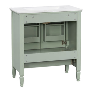 Freestanding Vanity With 1 Drawer & 2 Soft Close Doors With Door Mounted Storage