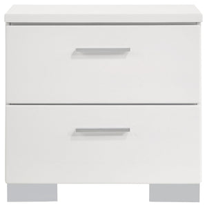 Dulcey - 2 Drawer Nightstand - Gloss White