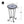 Patio Side Table, Blue+Black