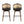Como Indoor Wood Barstool Set of 2