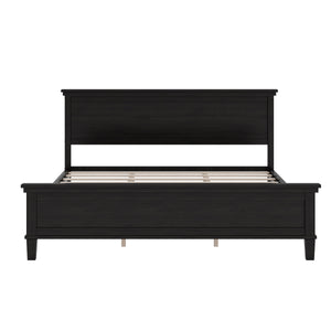 Mid-Century Modern Wood Platform Bed