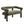 Round Armrest Loveseat (Green + Brown)