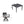 Outdoor Modern Dining Set, Chairs Sunbrella Cushioned And Dining Table With Umbrella Hole