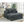 Oversized Corduroy Chaise Lounge with Ottoman in Dark Gray