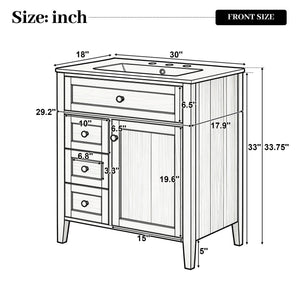 Bathroom Vanity With Sink, Soft Closing Cabinet