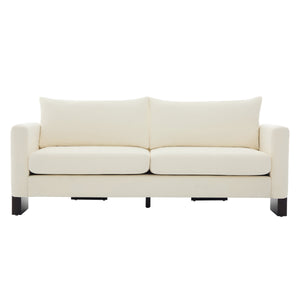 Modern Sofa Couch Stylish 3-Seater Sofa with Rubberwood Legs