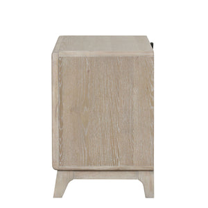 3 Piece Bedroom Set With Padded Headboard, 2 Nightstands