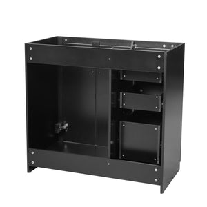 Retro Style Bathroom Vanity, 3 Drawers & Soft Closing Doors