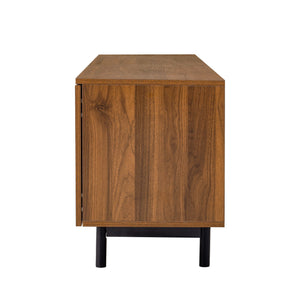 78" TV Stand For TVs Up To 85" Entertainment Center With Deep Drawers & Cable Management, Soft Closing Hinges - Walnut