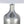 Silver Round Table Lamp with White Fabric Shade