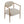 Beige PU Leather Dining Room Chair with Metal Frame