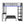 Metal Loft Bed Frame with LED Light Strip, Side Storage Shelves & Built-in Desk