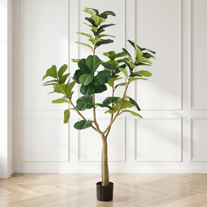 6FT Artificial Fiddle Leaf Fig Tree, Realistic Faux Potted Plant