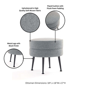 Bailey - Accent Ottoman