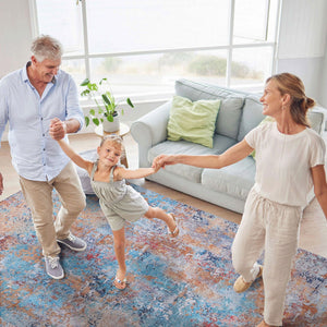 Maval - Abstract Washable Area Rug