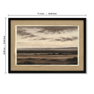 Vintage Landscape Large Framed Wall Art, 20x28 Inch Canvas Print