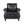 Contemporary Black PU Club Chair with Nailhead Trim and Rolled Armrests