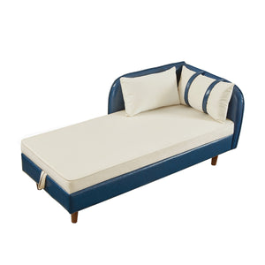 65" Storage Chaise Lounge Sofa