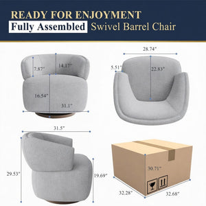 Swivel Barrel Accent Oversized Club Chair