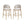 Outdoor Bar Height Metal Frame Counter Stools with Scallop-Shaped Backrest & Water-Resistant Cushions