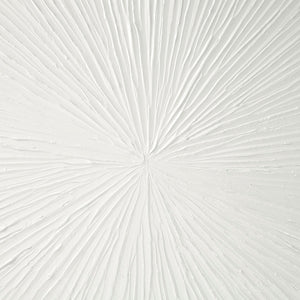 Luminous Burst Signature White Gloss Dimensional Resin Wall Art