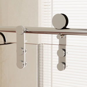 Frameless Single Sliding Shower Doors With Towel Rail & Handle