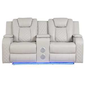 Benz - Power Recliner Set With LED Lighting And USB Charging