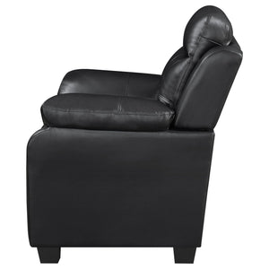 Eaton - Padded Sofa With Tufted Design - Black
