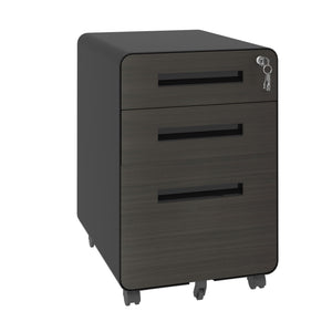 3-Drawer Mobile File Cabinet with Lock and Casters