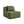 Armless Sofa with Pillow - Green Corduroy