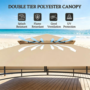 Double-Tiered Barbecue Gazebo Shelter