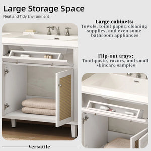 Bathroom Vanity With Double Sink, Large Storage Space