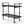 Modern Industrial Bar Cart With Shelving and Casters