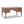 Dauphin Gold Accent 5-Drawer Wood Executive Desk Brown Ash Wood & Veneer