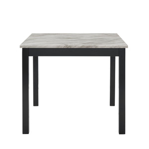 Modern 5 Piece Counter Height Dining Set With Tufted Nail Head Chairs