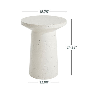 Terrazzo Outdoor Side Table - White