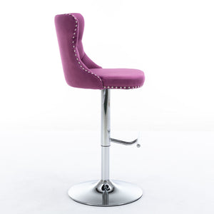 Swivel Adjustable Height Barstools Set of 2