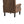 Modern Coffee Wood Frame Armchair with Microsuede Upholstery