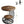 Round Vintage End Table With 2 Tier Storage
