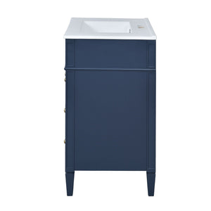 Bathroom Vanity With Top Sink, 2 Drawers & Tip Out Drawer