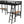 Twin Loft Bed With 2 Built In Desks, Mission Style - Black