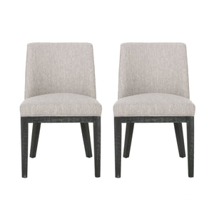 Modern Dining Chair With Durable Fabric Upholstery And Sturdy Wooden Frame (Set of 2)